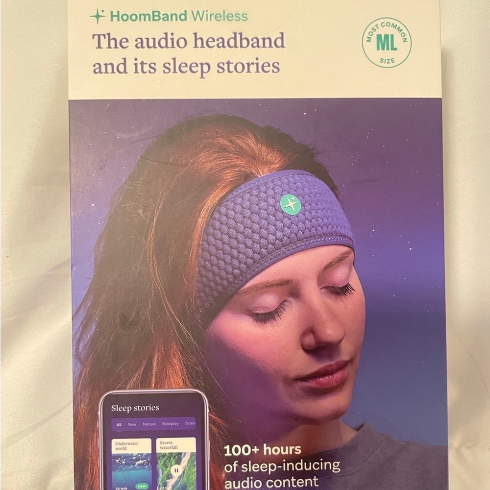 HoomBand Wireless Audio Headband - earbuds